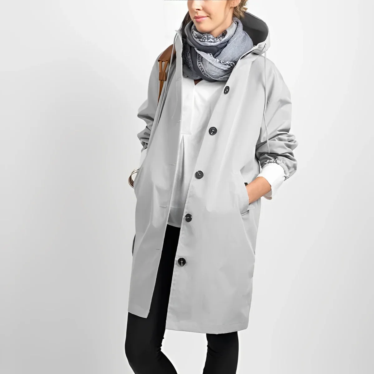 Imperméable classique à capuche pour femmes - Édition automne – Image 5