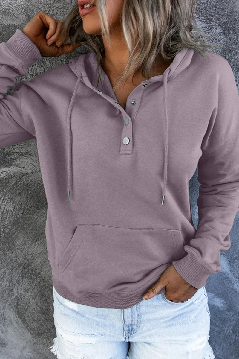 Sweat à capuche basique pour femme, coupe confortable et design sobre – Image 6