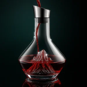 Carafe à vin en cristal avec aérateur