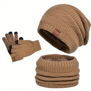 Loisirs d'hiver en peluche Set 3 pièces pour hommes