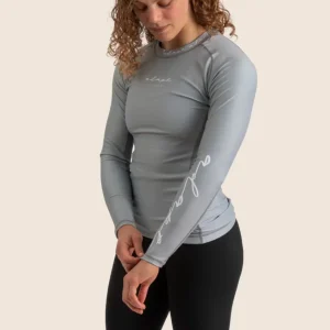 Women’s Long‑Sleeved Technical Rashguard - Silver