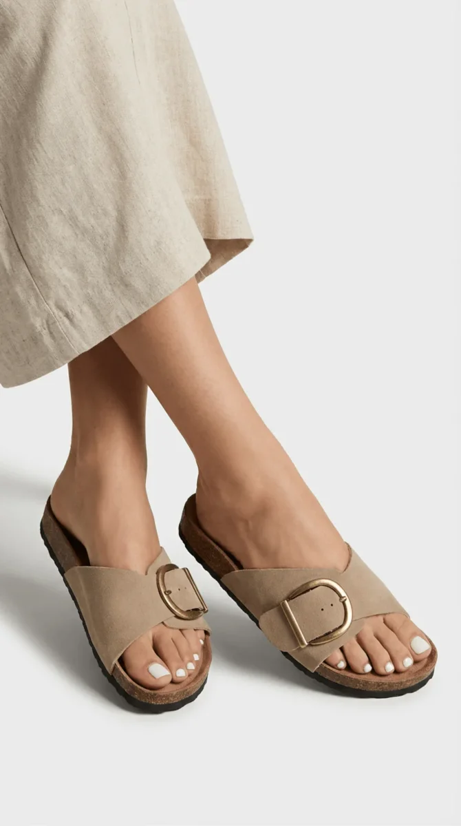 Sandale mule femme à boucle décorative – Image 3