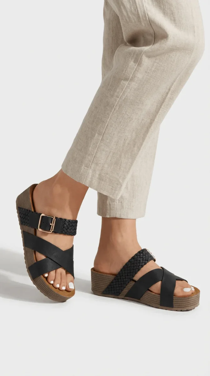 Sandale femme à plateforme à brides croisées – Image 4