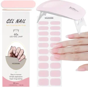 Set d'autocollants pour ongles en gel avec lampe UV
