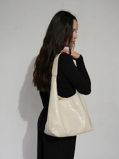 Sac Épaule Souple Femme – Effet Cuir Vintage – Image 5