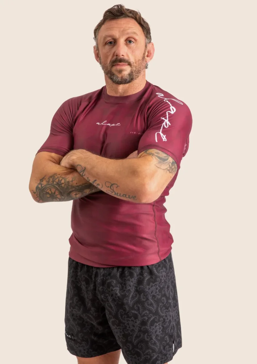 Men’s Prism Rashguard – Maroon – Image 4