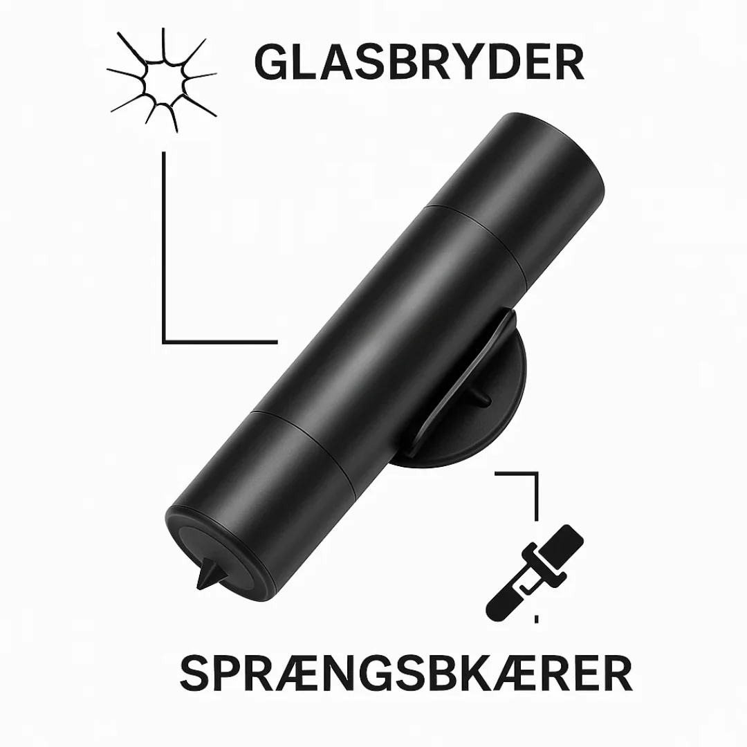 SafeKey | Outil d'urgence 2-en-1 | Brise-vitre et coupeur de sécurité – Image 9