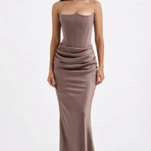 Robe longue bustier pour femme – Robe de soirée