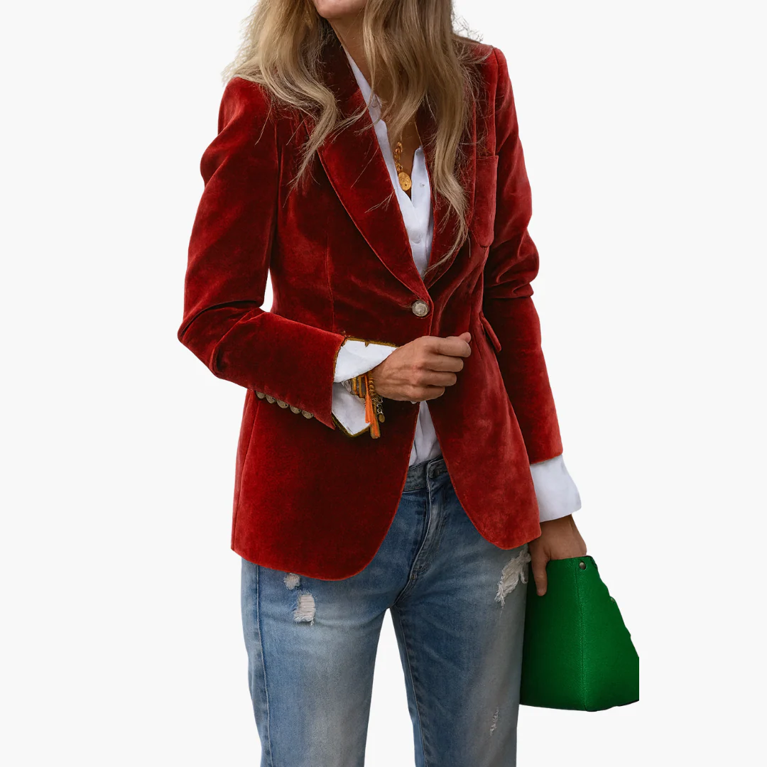 Veste en velours à simple boutonnage pour femme – Image 8