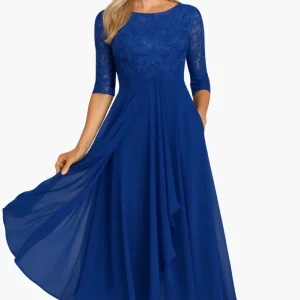 Robe Midi Élégante Femme Dentelle – Robe Fluide Chic Pour Occasion