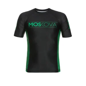 2022 Rashguard Moskova Training Top- Manga Corta- Negro Verde
