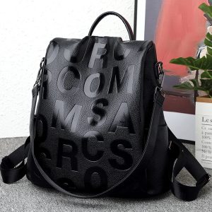 GuardGlam l Anti-vol Nouveau sac à dos des femmes Haute qualité Sac à dos en cuir souple