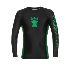 2022 Rashguard Moskova Training Top- Manga Larga- Negro Verde