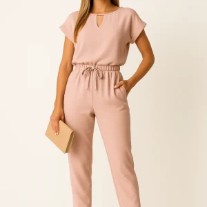 Jumpsuit festif avec détail de noeud