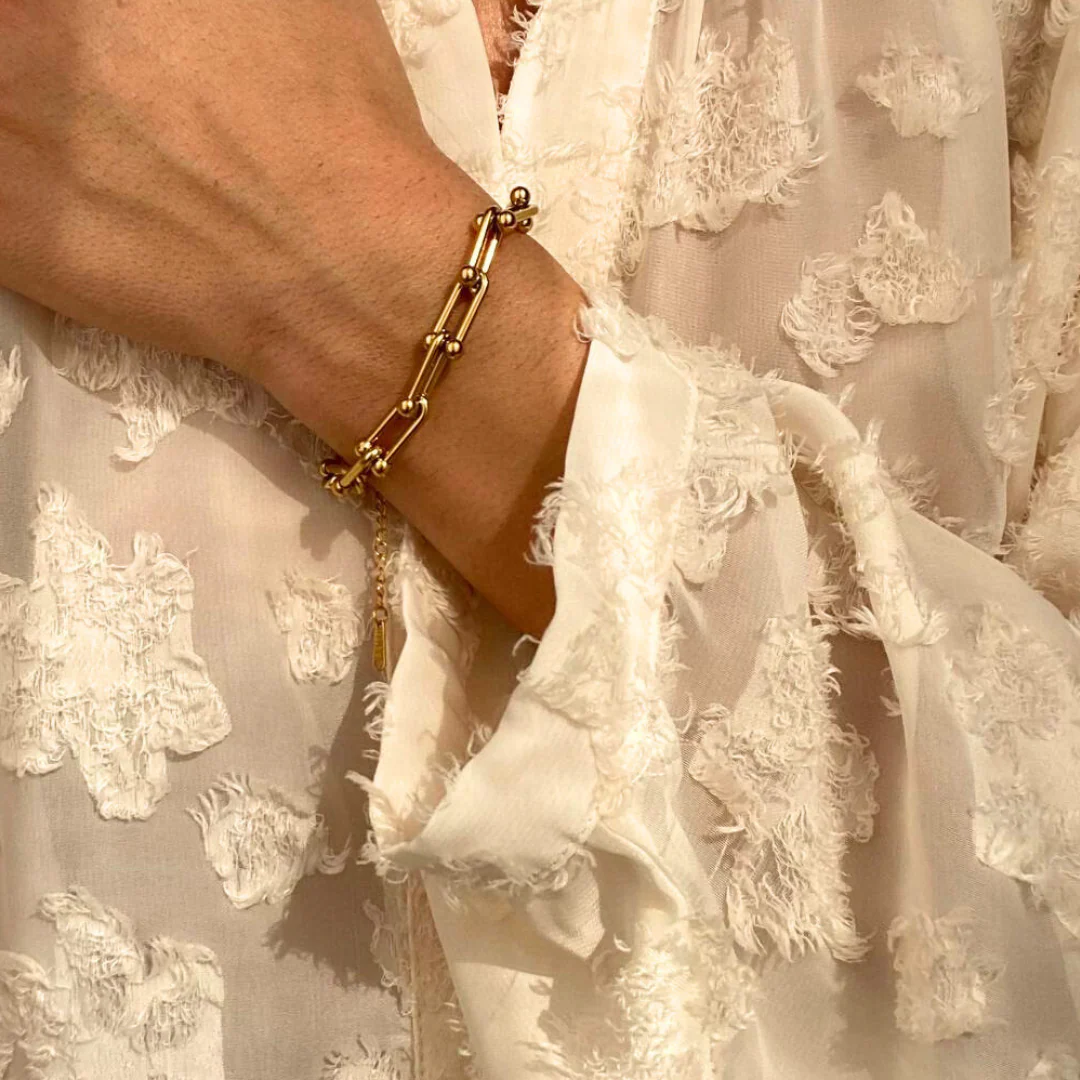 Isla | Bracelet en chaîne plaquée or imperméable - Ajustable – Image 3