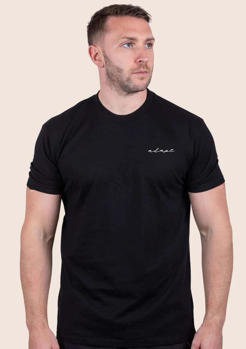 NEW Minimal Script T-shirt - Black – Image 2