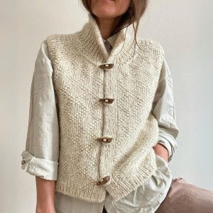 Evy - Élégant cardigan en laine avec boutons pour l'automne