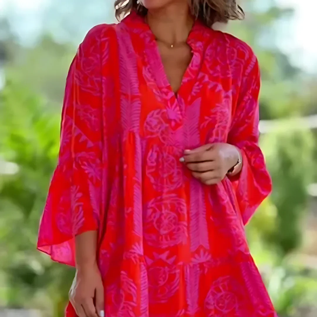 Zita | Robe d'été stylée | Rouge – Image 3
