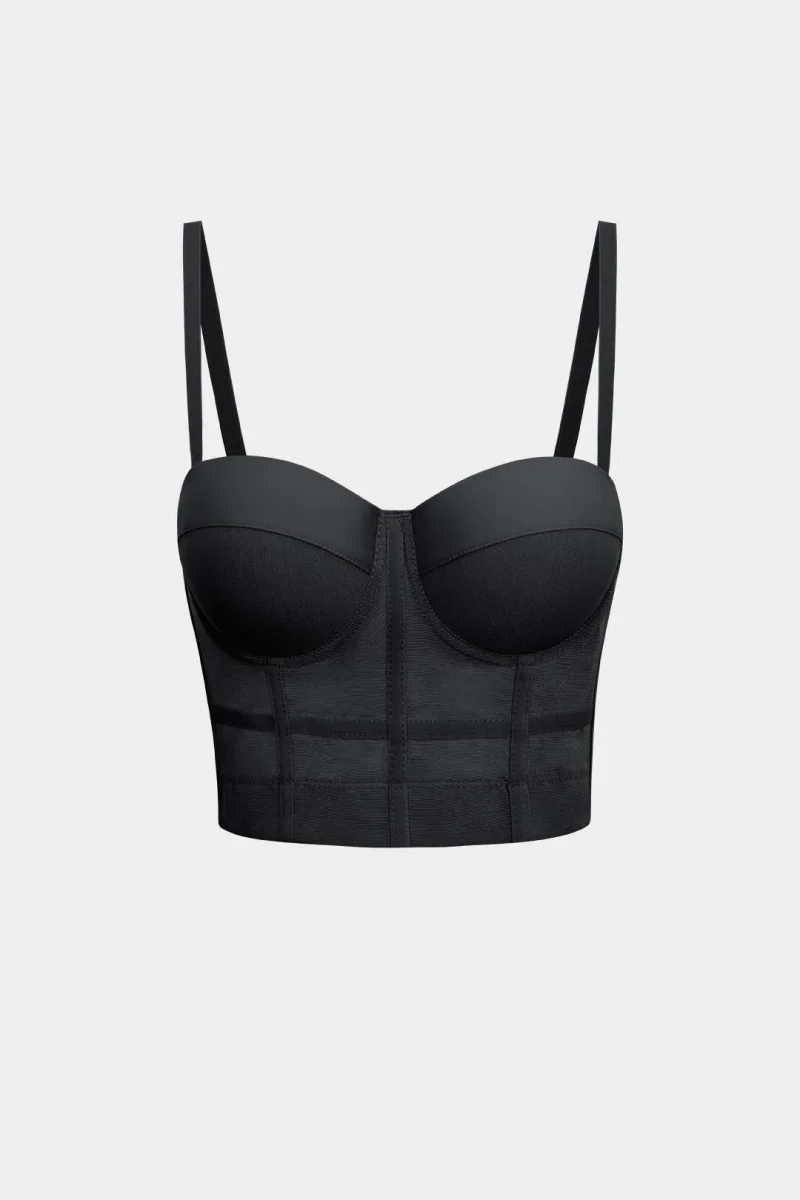 Bustier en maille de luxe avec armatures – Haut transparent ajusté pour femme, idéal pour les occasions spéciales – Image 4