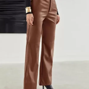 Pantalon en cuir élégant et confortable pour le printemps - Ladies