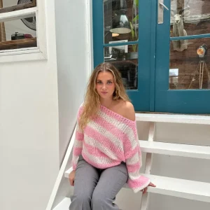 MARINNA™ | Pull Rayé Ample & Col Bateau