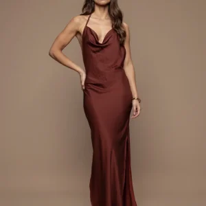 Robe Gala brique marronné