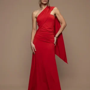 Robe écharpe Fatale rouge brique