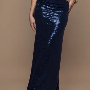 Jupe Royal sequins bleu marine