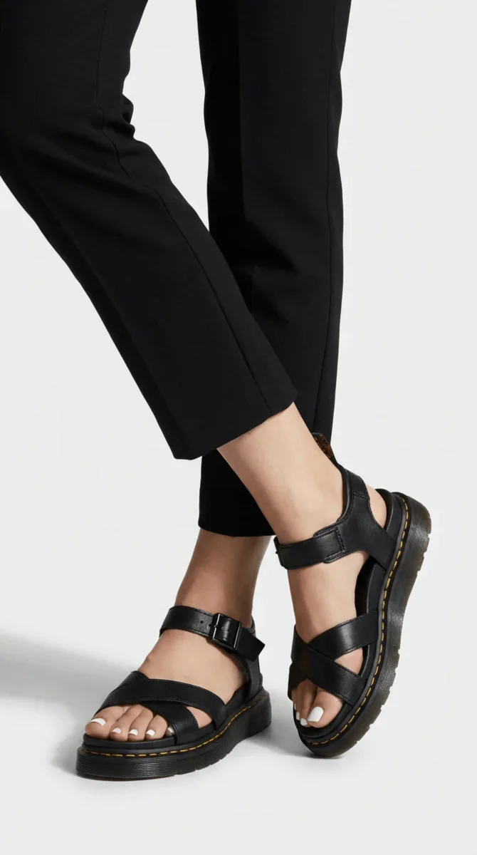 Sandales Femme à Semelle Épaisse avec Brides Croisées – Style Urbain – Image 4