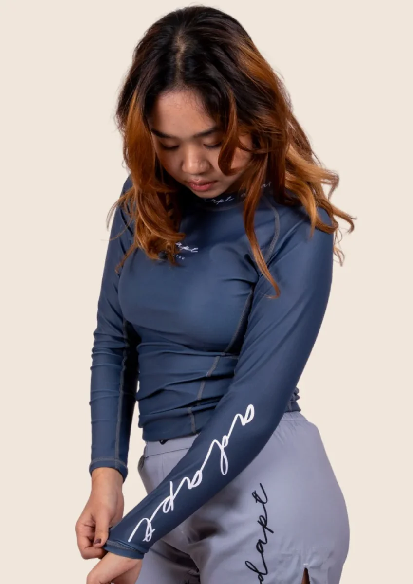 Women’s Long‑Sleeved Technical Rashguard - Blue – Image 4