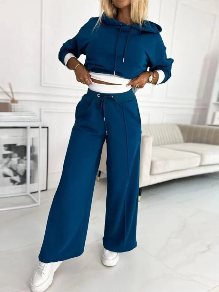 Ensemble pour femmes avec sweat à capuche et pantalon de survêtement - Confortable, élégant et polyvalent – Image 5
