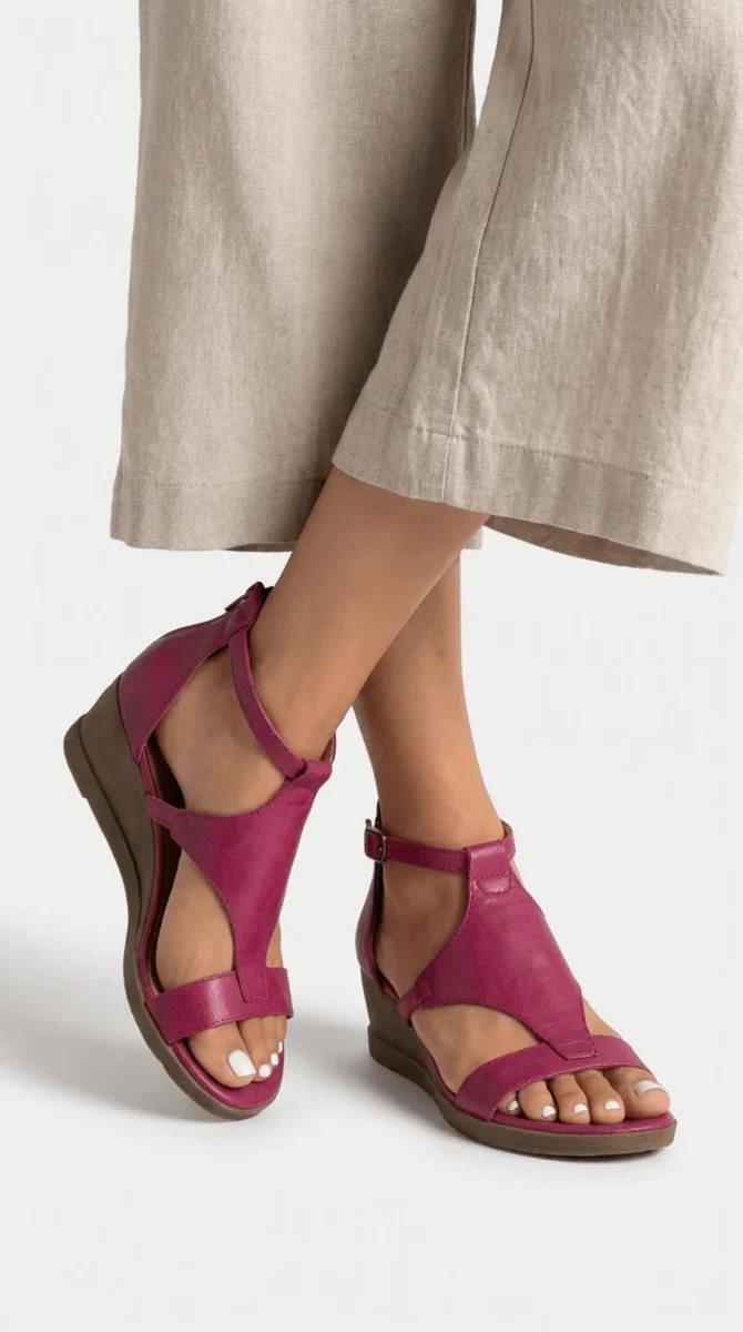 sandale compensée femme à brides – Image 5