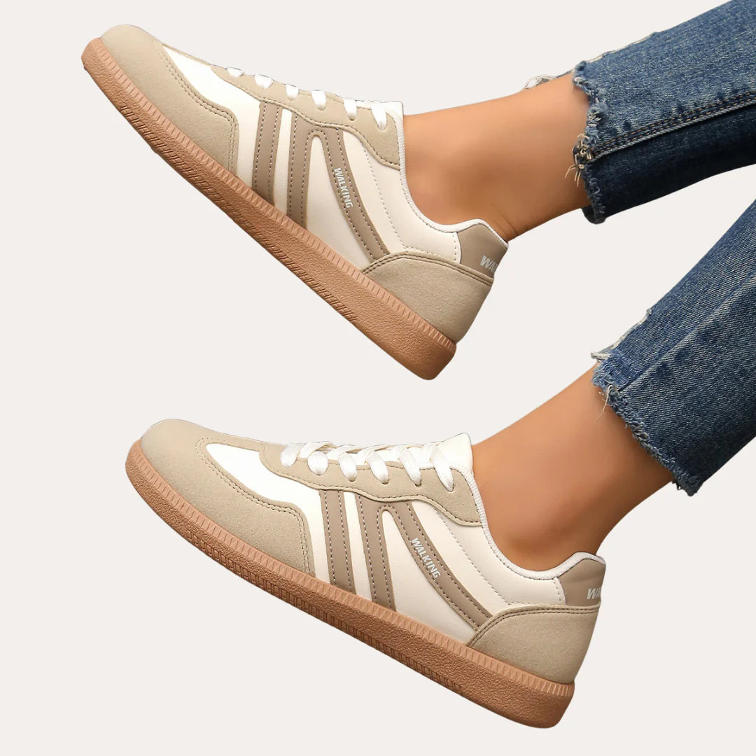 Baskets orthopédiques en cuir pour femmes - Chaussures de loisirs confortables avec voûte plantaire, semelle souple & forme ergonomique – Image 9