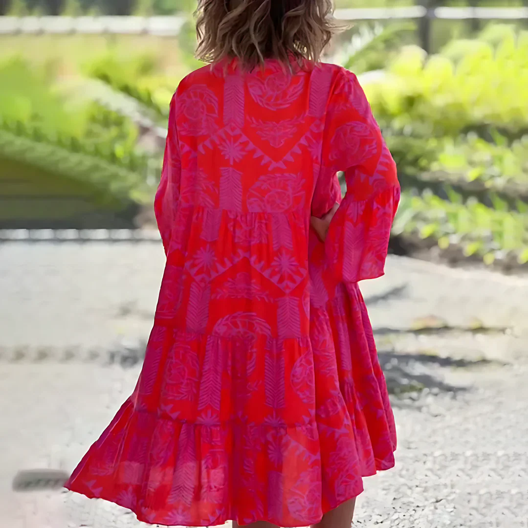 Zita | Robe d'été stylée | Rouge – Image 4