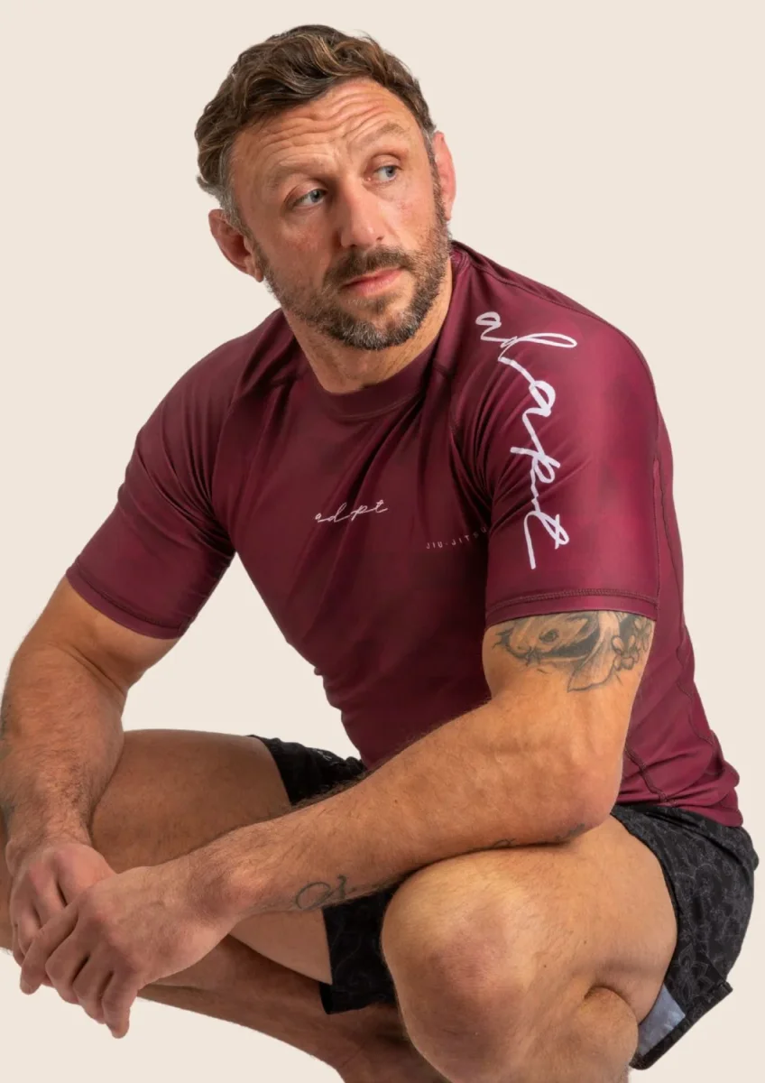 Men’s Prism Rashguard – Maroon – Image 3