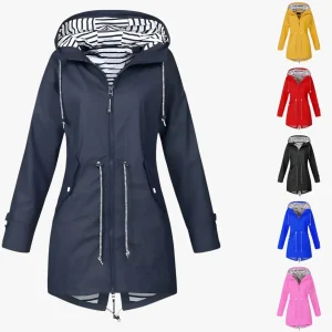 Beatrice | Parka imperméable d'hiver - coupe ajustable avec doublure de capuche rayée et isolation thermique