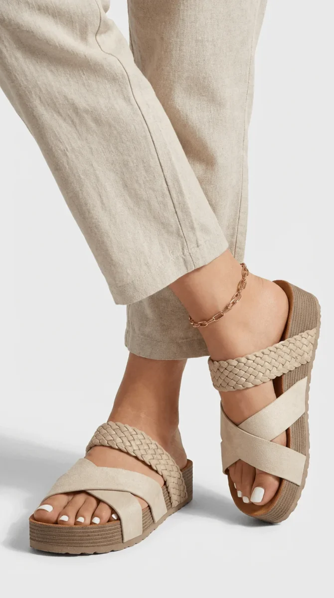 Sandale femme à plateforme à brides croisées – Image 3