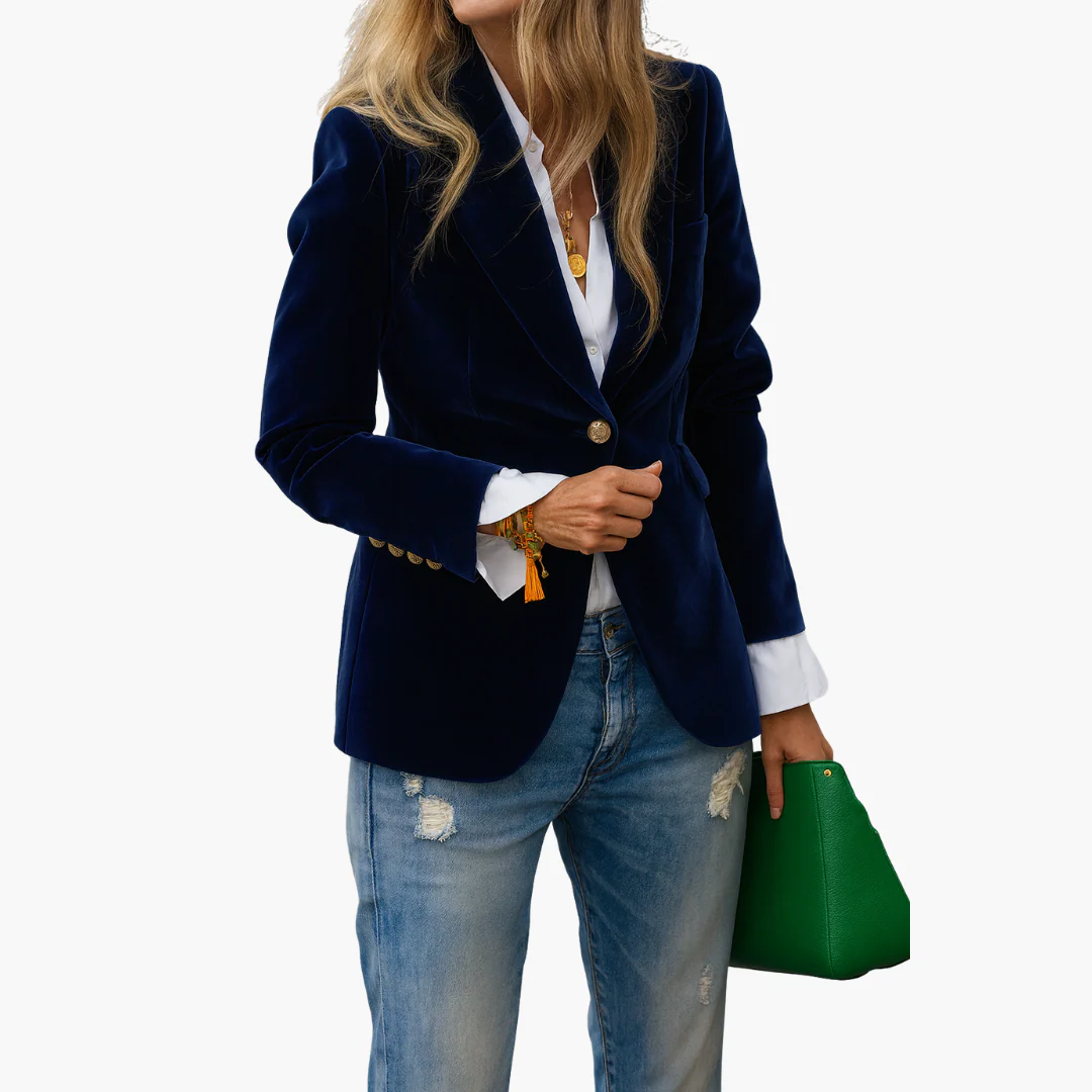 Veste en velours à simple boutonnage pour femme – Image 6