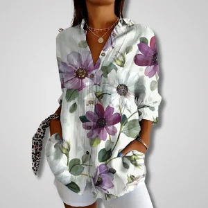Astrid™ – Chemise florale légère à boutons pour une élégance sans effort