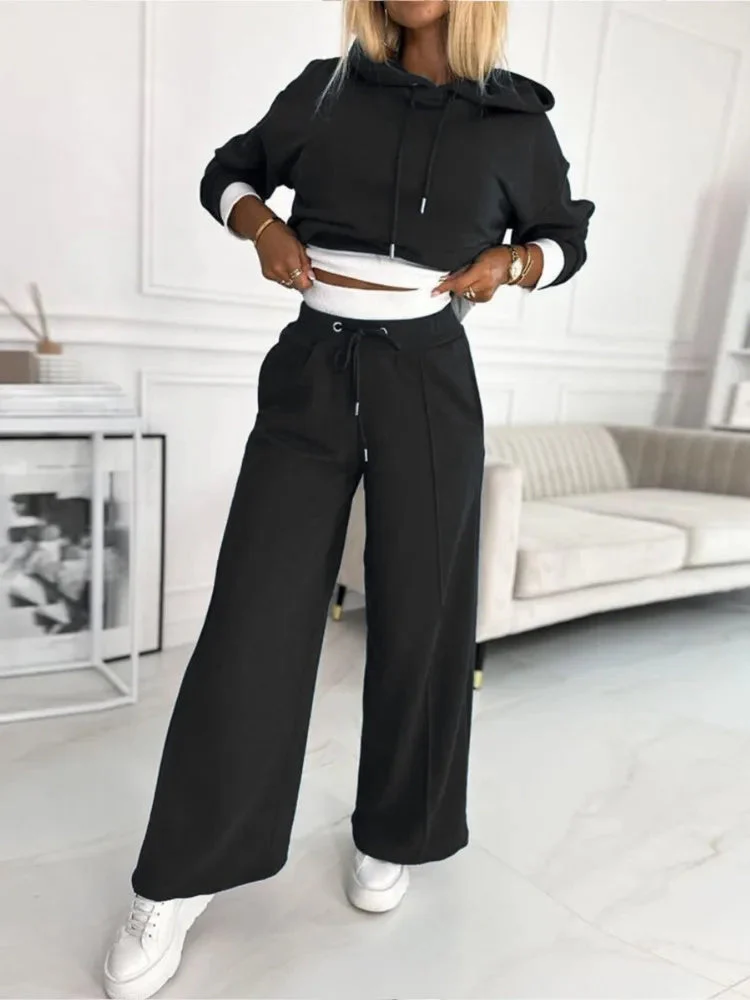Ensemble pour femmes avec sweat à capuche et pantalon de survêtement - Confortable, élégant et polyvalent – Image 4