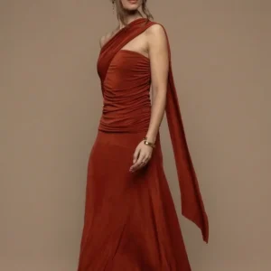 Robe écharpe Fatale terracotta