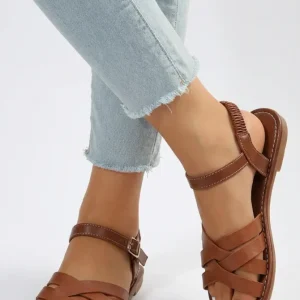 Sandales Femme à Brides Croisées avec Bride Cheville – Confort Quotidien