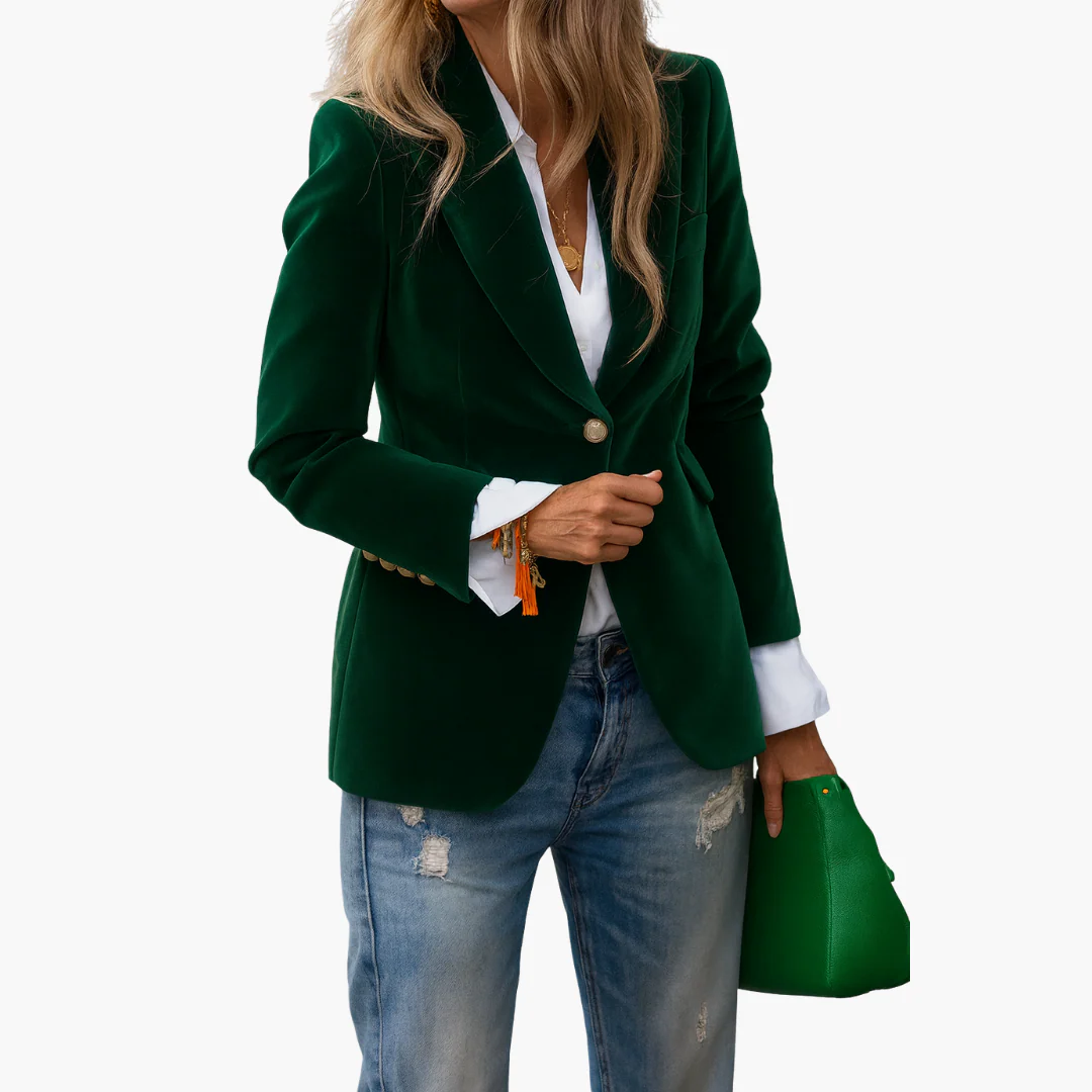 Veste en velours à simple boutonnage pour femme – Image 7
