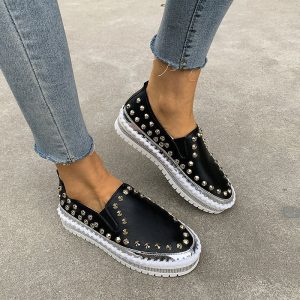 Reeva™ – Sneakers Plates à Rivets Style Urbain