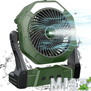 Ventilateur de brumisation portable, 8 pouces, 10000Mah, batterie rechargeable