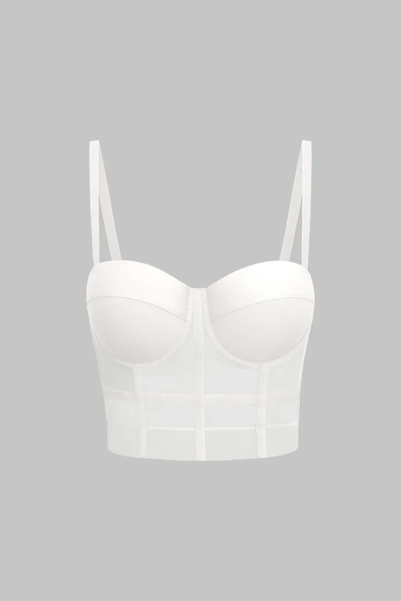 Bustier en maille de luxe avec armatures – Haut transparent ajusté pour femme, idéal pour les occasions spéciales – Image 8