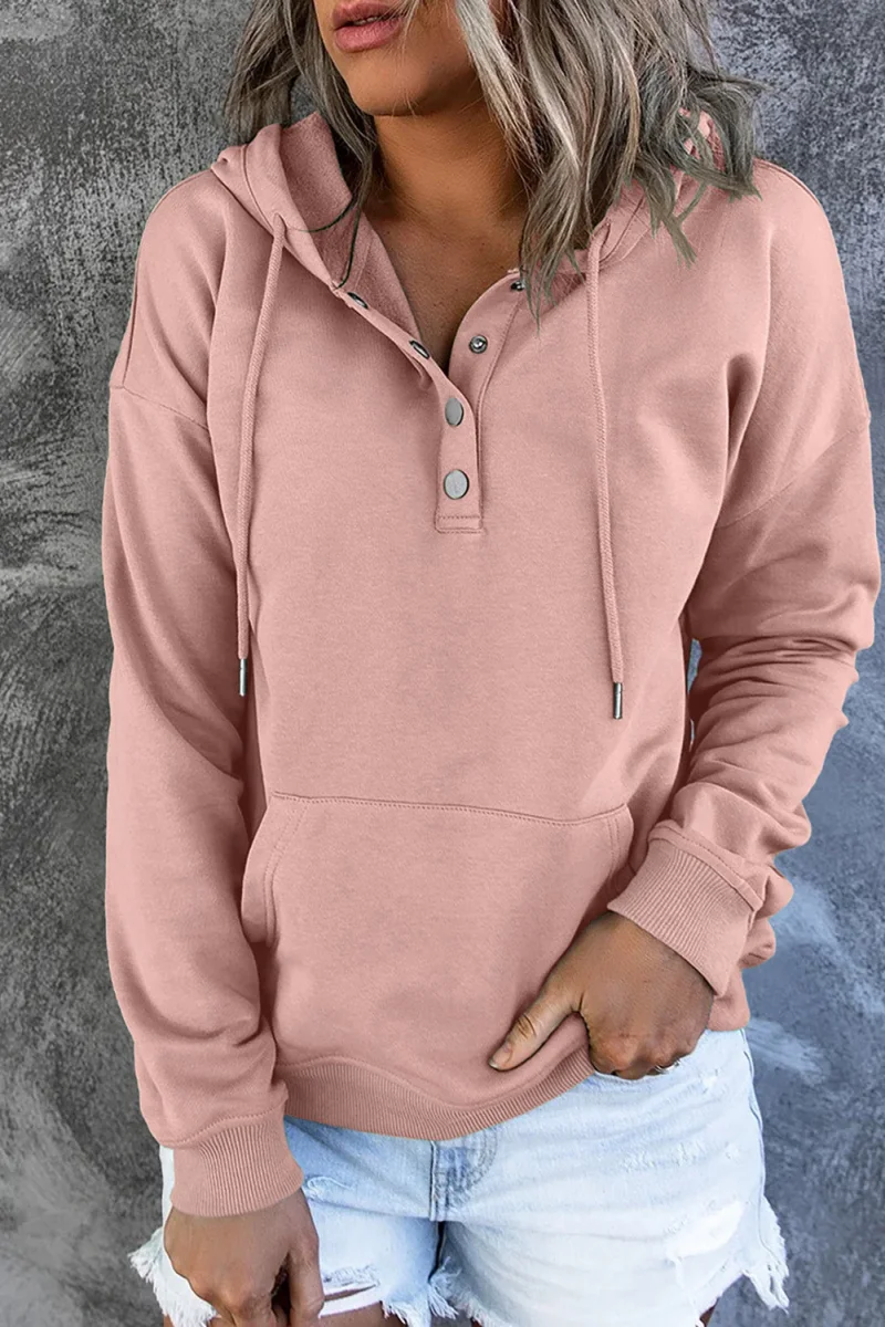 Sweat à capuche basique pour femme, coupe confortable et design sobre