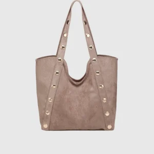 Sac shopper clouté élégant – Grand format polyvalent
