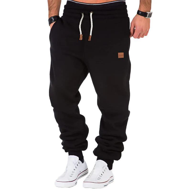 Max Comfort | Pantalon de jogging uni pour homme avec cordon de serrage et taille élastique – Image 3