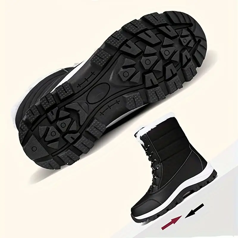 Bottes de neige imperméables pour femmes - Bottes d'hiver isolées avec semelle antidérapante – Image 8
